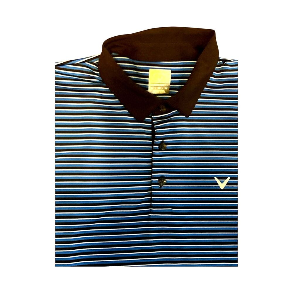 Calaway MENS 3-COLOR STRIPE SHORT SLEEVE POLO SHIRT size XL